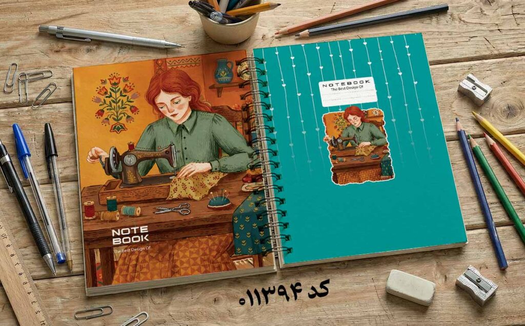 دانلود طرح لایه باز جلد دفتر مشق کلاسیک کد 011394